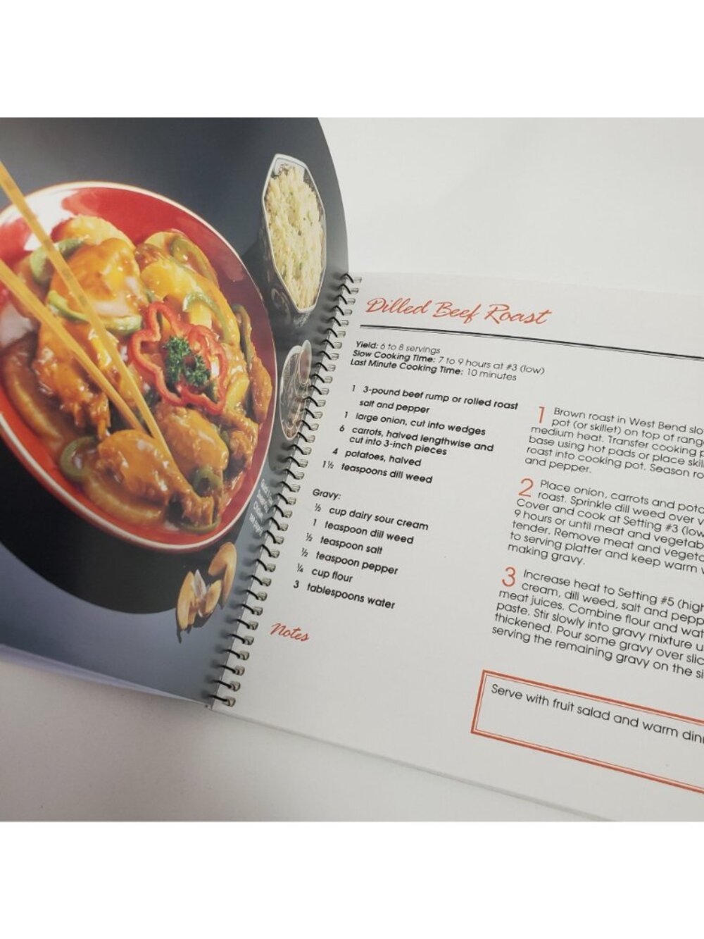 West Bend Slow Cooking For Fast Meals Spiral Bound Cookbook Recipe Book - Picture 10 of 13